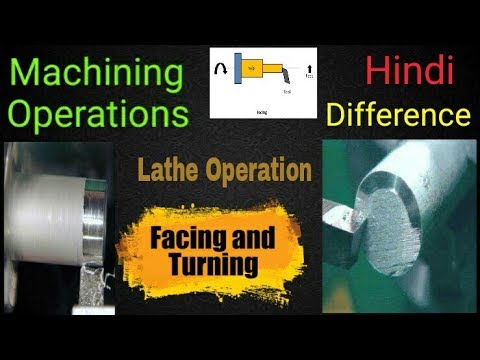 1) Facing and Turning || Machining Operations || Hindi || Lathe Operation Video