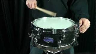 Video thumbnail for Tama Mike Portnoy 5" x 12" Hammered Black Steel Share Drum by Lone Star Percussion
