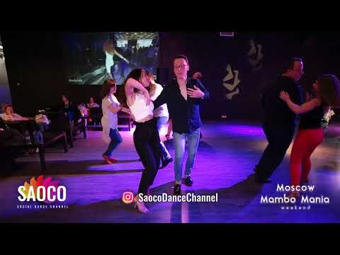 Roman Gaydashov and Irina Nazarenko Salsa Dancing at Moscow MamboMania weekend, Friday 26.10.2018