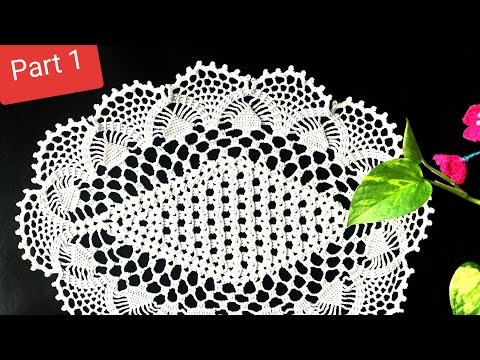 Beautiful Oval Crochet Tablecloth Tutorial Crochet Doily WOW Crochet Design Knitting parts 👇