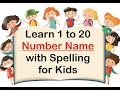 Number Name With Spelling For Pre Nursery Nursery Toddlers Maths For Pre School Grade 1 Maths