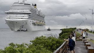 Maior que o TITANIC cruzeiro chegando