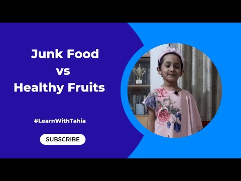 Junk Food vs Healthy Fruits | Learn With Tahia