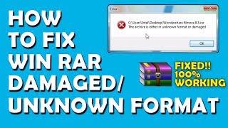 How to fix Win-RAR corrupt files | Unknown format or damaged | All About Tech