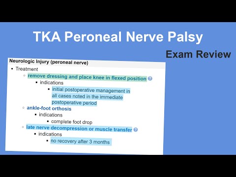TKA Peroneal Nerve Palsy Exam Review - David Lewallen, MD