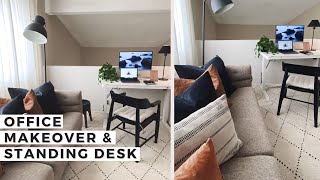 OFFICE MAKEOVER & TOUR | STANDING DESK | FLEXISPOT | WORK FROM HOME