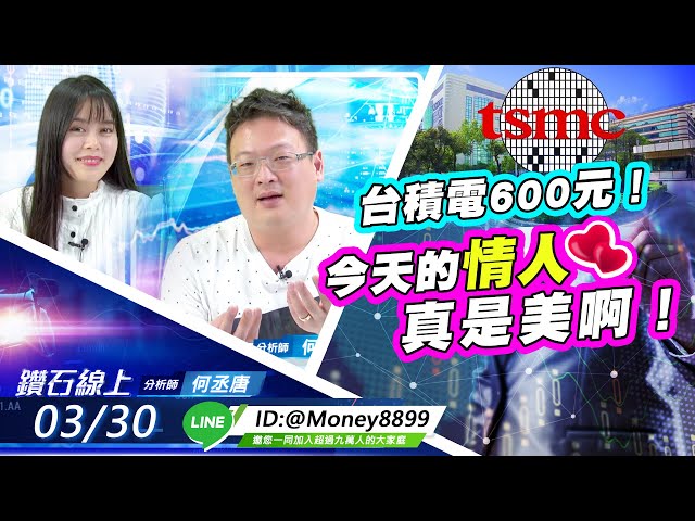 【鑽石線上】 0330 台積電600元！今天的情人真是美啊！ |無字幕搶先看|何丞唐