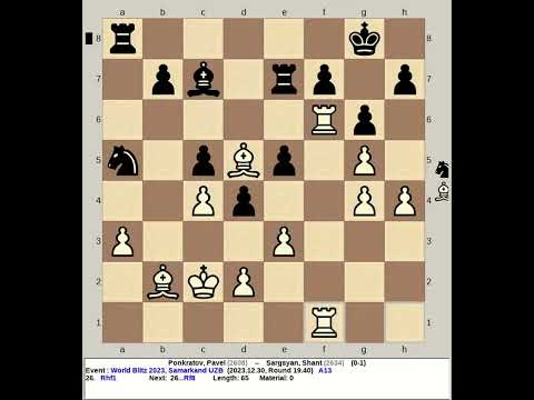 Ponkratov, Pavel vs Sargsyan, Shant | World Blitz Chess Men 2023, Samarkand Uzbekistan