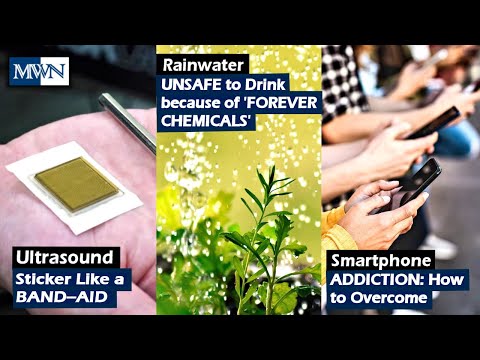 ULTRASOUND Sticker BAND-AID / RAINWATER UNSAFE to Drink Everywhere / Overcome SMARTPHONE ADDICTION