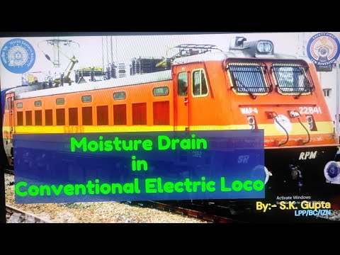 Moisture drain in Conventional Electric Loco.