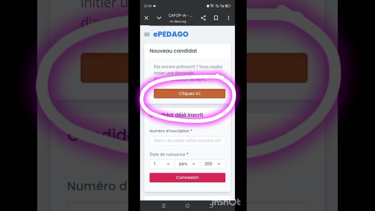 comment s'inscrire au concours de CAFOP 2026