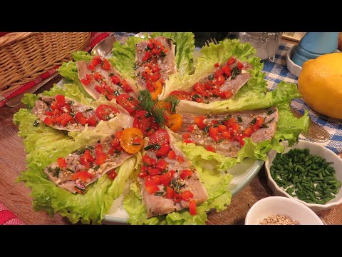 Ma SALADE DE FILETS DE SARDINES fraîches et sa marinade savoureuse sur Gourmandises TV