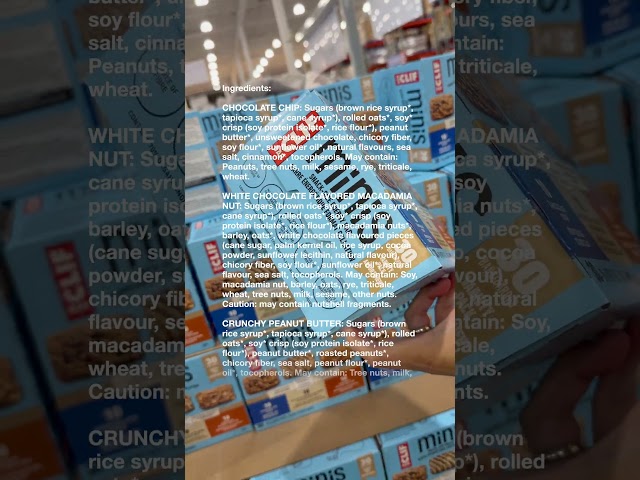Vídeo relacionado con CLIF BAR Minis | Snack Bar | Chocolate Chip | 4g de Proteínas Vegetales | Barritas Snack para Llevar | 10 x 28 g