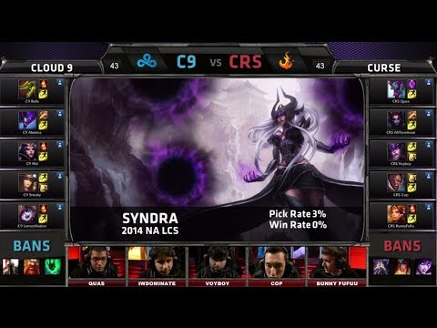 Cloud 9 vs Curse | 2014 NA LCS Spring split S4 W8D2 G3 | C9 vs CRS Super Week 8 Day 2 full game HD