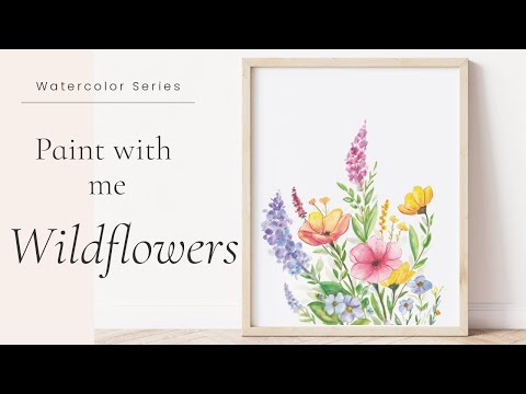🌼 Wildflower Painting with Watercolors | Step-by-Step Tutorial 🌸