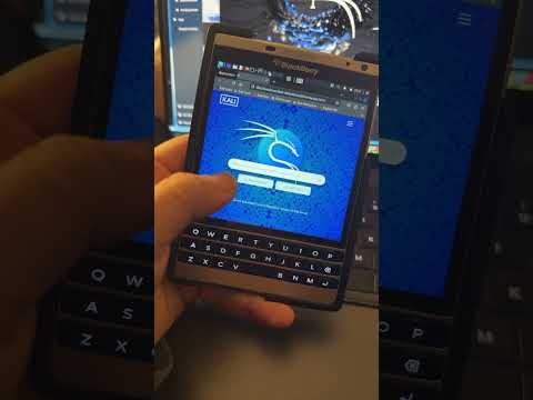 Kali Linux with the #BlackBerry passport , #cybersecurity #linux
