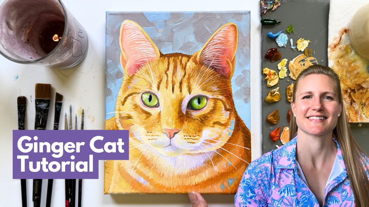 Orange Tabby Cat Painting (Step-by-Step) | Relax & Reset Your Mind