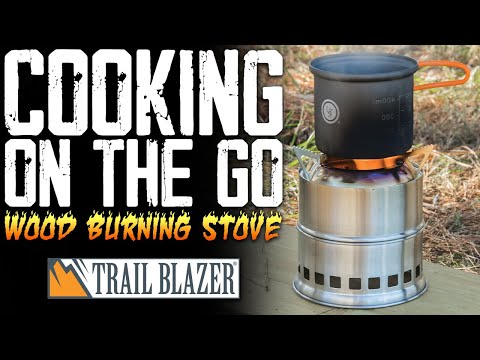 Trailblazer Wood Burning Stove With Bag - Stainless Steel Construction, Compact, Stable Cooking Surface, Environmentally Safe