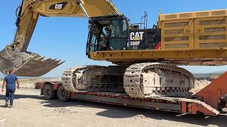 Cat 390F Excavator Transport Across A Massive Site– Heavy Haul In Action 4K - Sotiriadis-Labrianidis