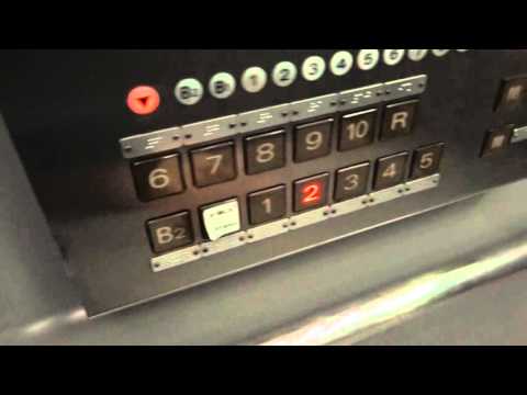 Amazing but busy 1987 Mitsubishi Traction Elevators@OIOI, Le Front, Kawasaki, Greater Tokyo, Japan