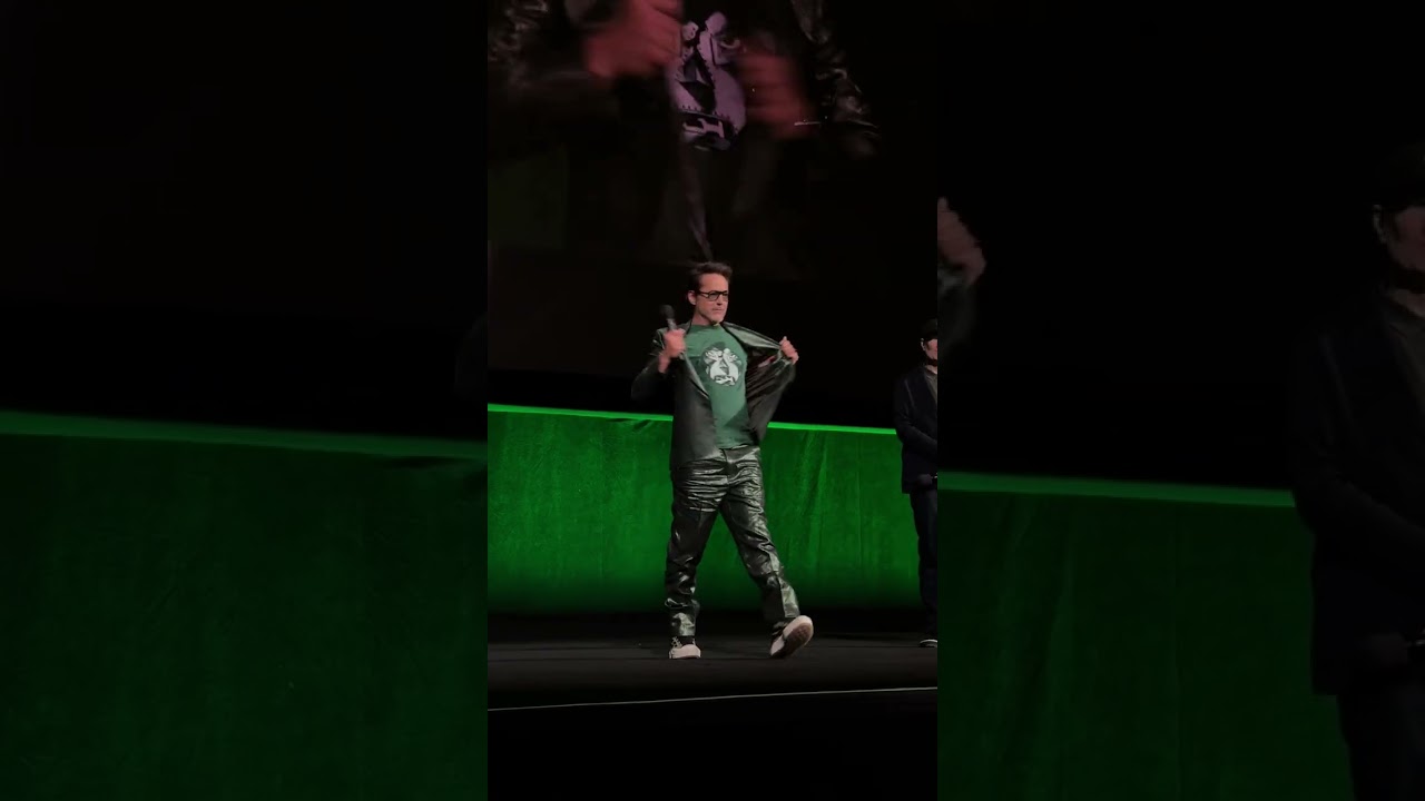 Victor Von Doom 💚 Robert Downey Jr. at CinemaCon.