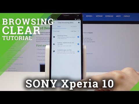 How to Clear Browsing Data in SONY Xperia 10 - Reset Browser History / Delete Cookies