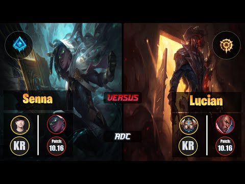 Ruler SENNA (ADC) [Glacial Augment] VS LUCIAN - Challenger KR Patch 10.16