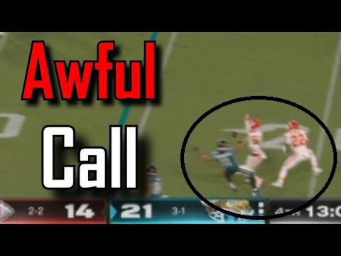 One of the worst missed calls you'll ever see | Kansas City Chiefs Vs Jacksonville Jaguars