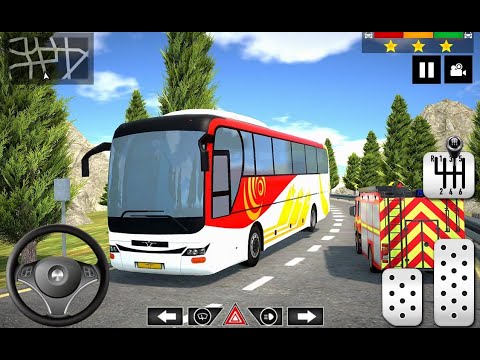 Dangerous Bus Driving on Mountain Army  Bus Simulator 3D | Most scariest Road | Android Gameplay