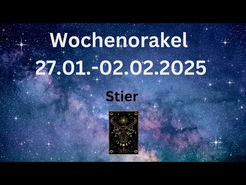 WOCHENORAKEL STIER ♉️ 27.01.-02.02.2025| Es geht um Lösungen!