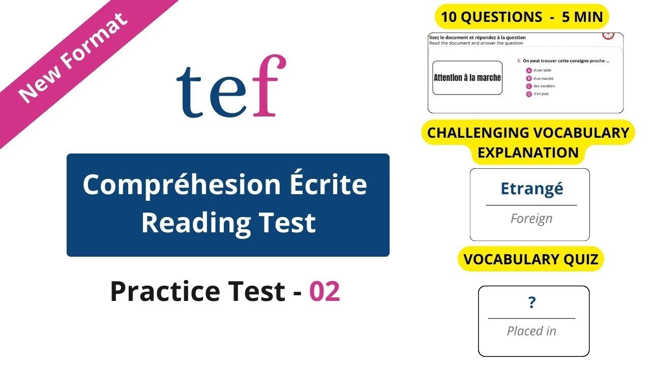 TEF Canada 2024 Reading Test - 02 New Format (Signs)