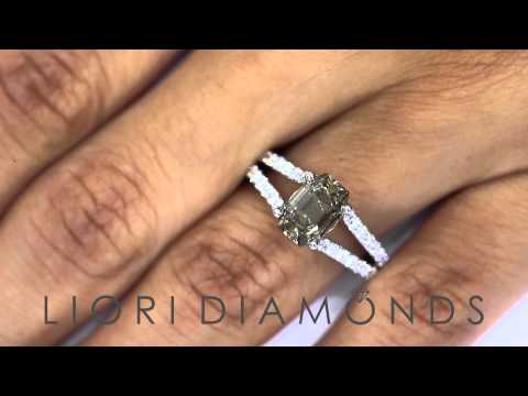 FD-116 - 2.85 Ct. Fancy Cognac Brown Octagonal Cut Diamond Engagement Ring Vintage Style