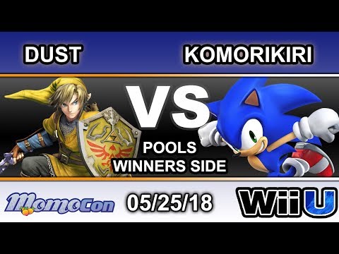 Momocon 2018 - EEL | Dust (Link) Vs. 2GG | komorikiri (Sonic,Corrin) Pools - Smash 4