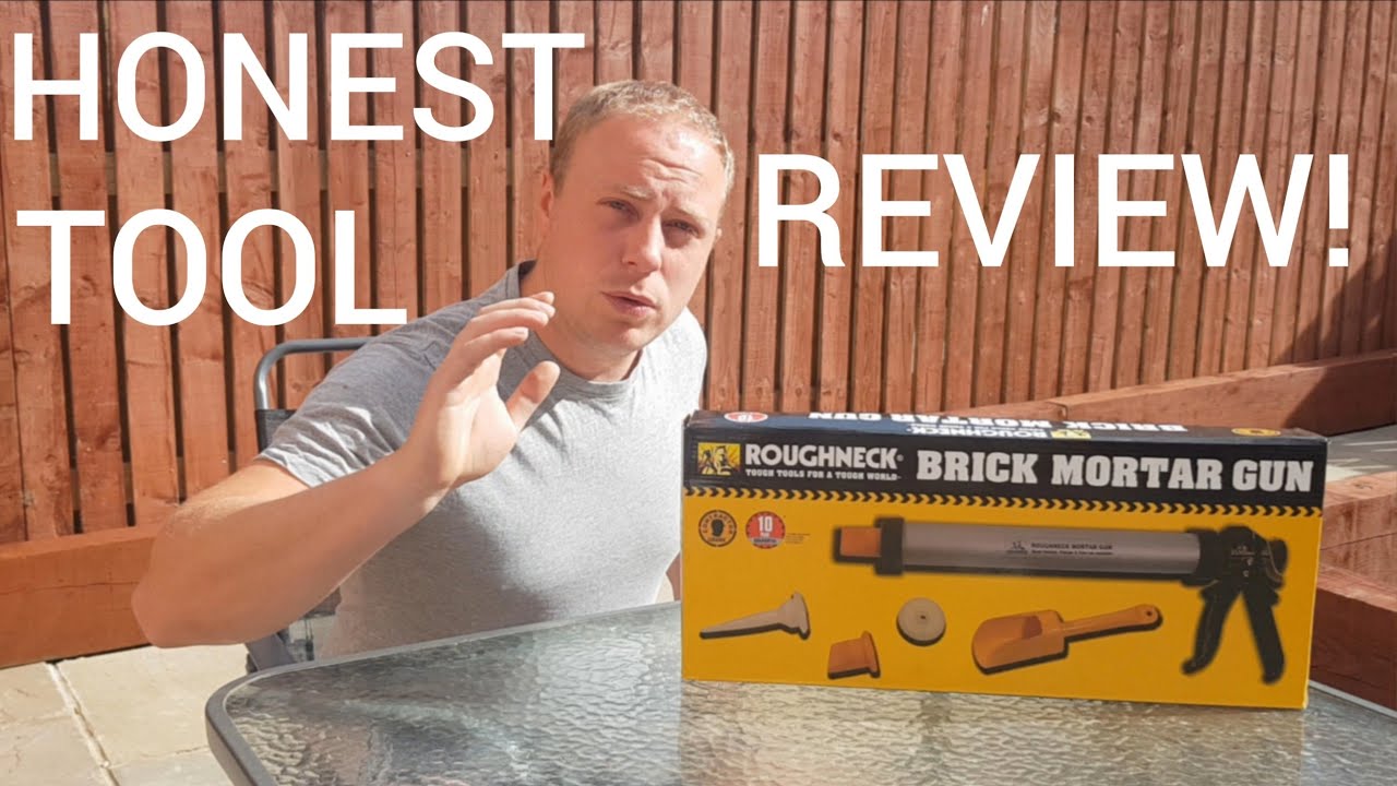 Watch video Honest Review Roughneck Brick Mortar Gun, Patio Point Build, Brick Pointing Tool. Now Honest Review Roughneck Brick Mortar Gun, Patio Point Build, Brick Pointing Tool.
