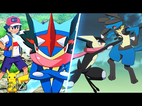 Ash Greninja VS Mega Lucario - Pokemon Journeys AMV - Heroes Tonight