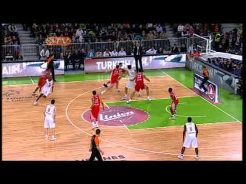 EuroLeague 2010 Kenny Gregory is Player of the game Union Olimpija Ljubljana - Armani jeans Milano