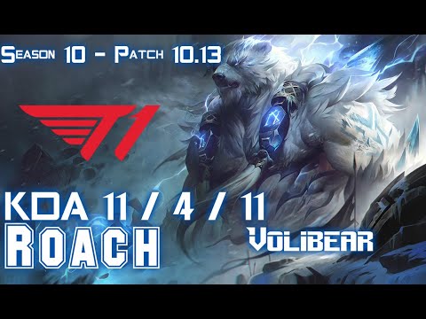 T1 Roach VOLIBEAR vs CAMILLE Top - Patch 10.13 KR Ranked