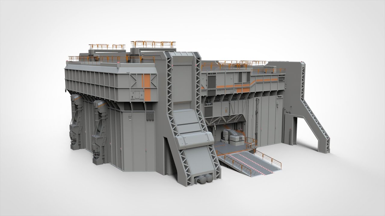 विज्ञान कथा वास्तुकला 5 3D मॉडल