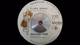 Musik-Video-Miniaturansicht zu Demasiado Tarde (It's Too Late) Songtext von Clara Boone