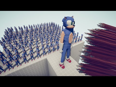 100x SONIC + GIANT vs EVERY GOD | Totally Accurate Battle Simulator TABS