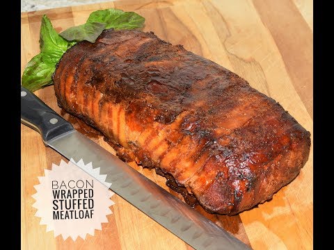 Bacon Wrapped Stuffed Meatloaf - Stuffed Meatloaf...