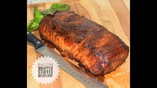 Bacon Wrapped Stuffed Meatloaf - Stuffed Meatloaf Recipe - Keto Diet Recipes