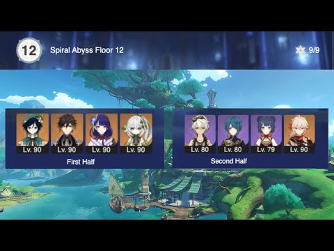 The ARCHONS and the NATIONAL TEAM vs the SPIRAL ABYSS FLOOR 12 (9 stars) | Genshin Impact 3.2