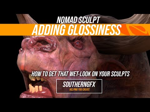 Nomad sculpt - adding glossiness to a character