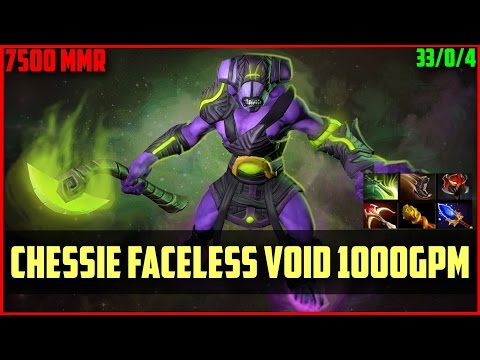 Chessie Faceless Void 1000GPM 33 Kills 7500+ MMR DOTA 2 gameplay