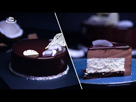 'Bounty' Entremet Cake with Chocolate and Coconut / 'Bounty' Mousse Cake