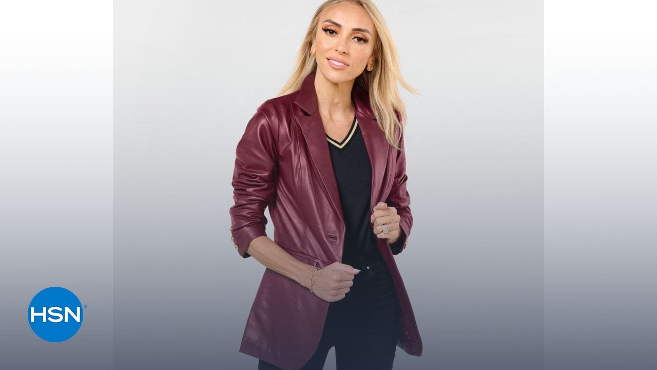 G by Giuliana Lamb Leather Single-Breasted Blazer | HSN