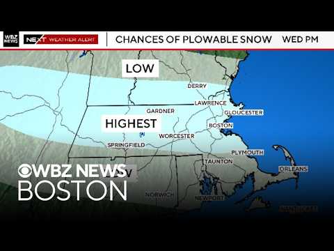 Plowable snow in Boston area weather forecast Wednesday. Here's what to expect.