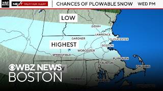Plowable snow in Boston area weather forecast Wednesday. Here's what to expect.