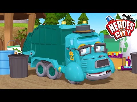 The Garbage Party - Heroes of the City - Season 1 - EP#19 | Car Cartoons | Car Cartoons